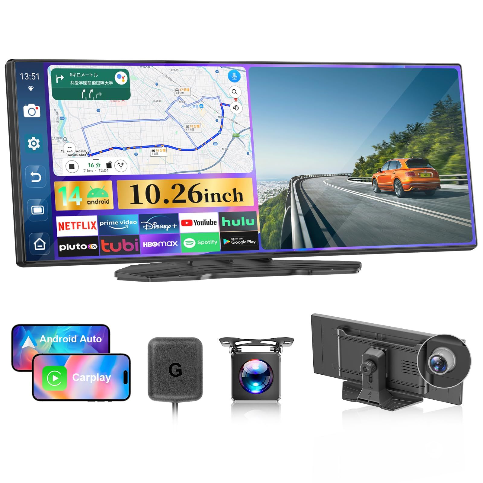 【美品】 NZACE ディスプレイ オーディオ ナビ Carplay ドラレコ Amazon.co.jp: NZACE ディスプレイオーディオ 9インチ ポータブル カー