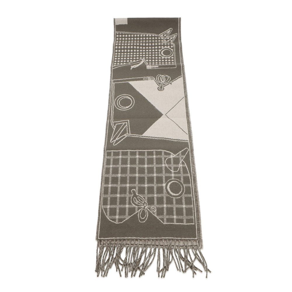 エルメス マフラー カマイユ・ジャカード カシミア HERMES ストール