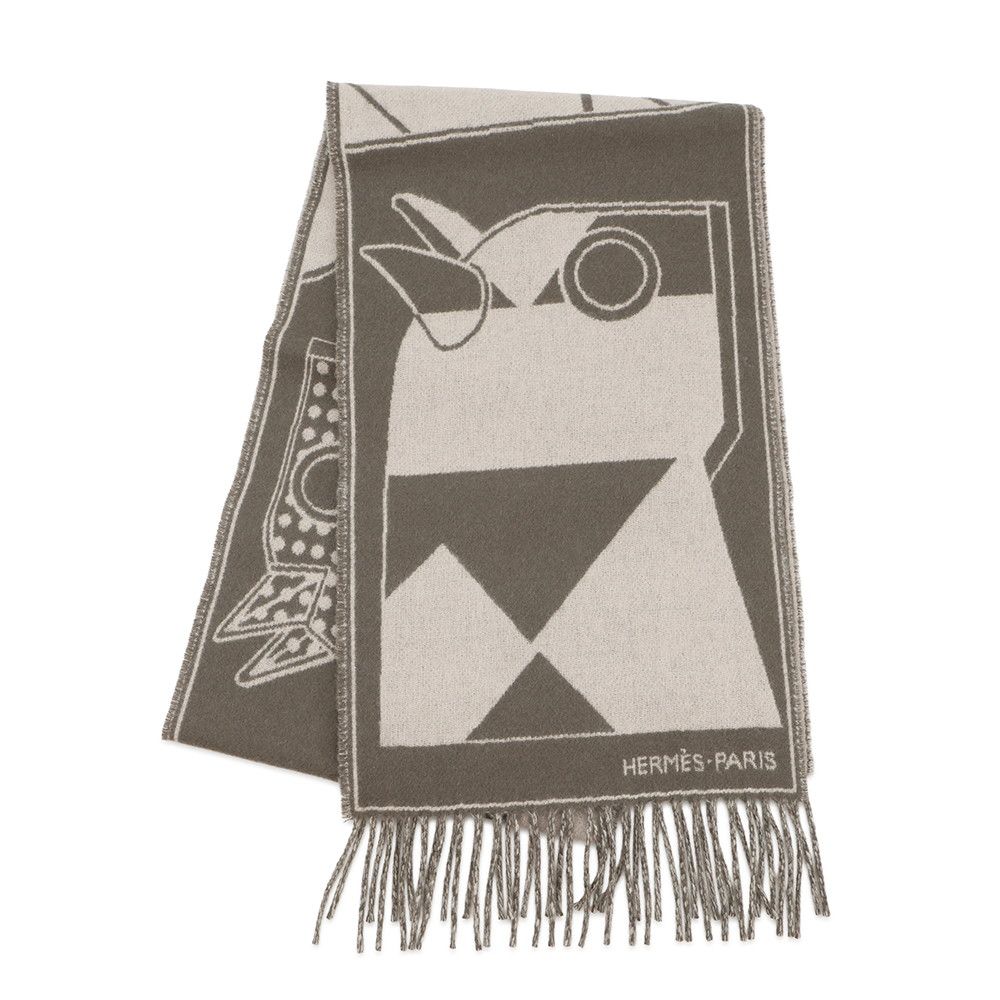 エルメス マフラー カマイユ・ジャカード カシミア HERMES ストール