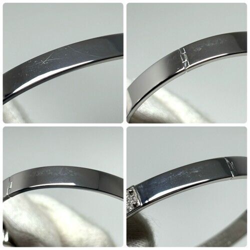 HERMES エルメス ケリー PM ブレスレット H110015B 750WG 61Pパヴェ 