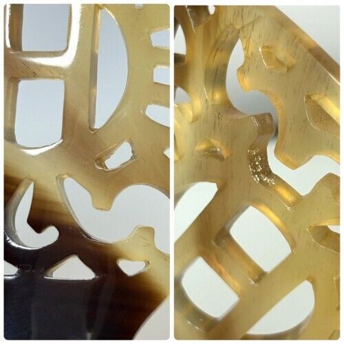 HERMES エルメス ロカイユ かんざし バッファローホーン ブラウン