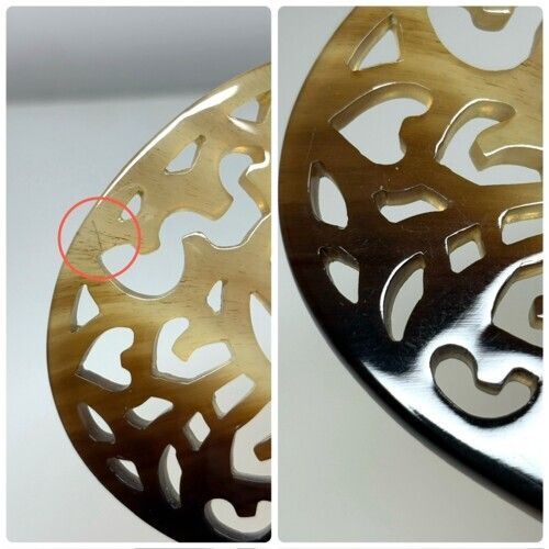 HERMES エルメス ロカイユ かんざし バッファローホーン ブラウン