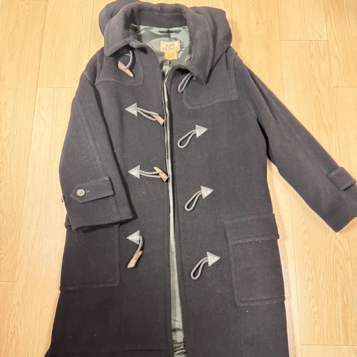 最高峰】HERMES エルメス ダッフルコート ウール100% フランス製 希少