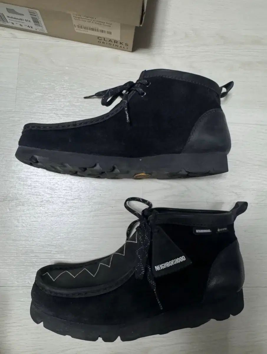 uk8 クラークス x NEIGHBORHOOD Wallabee ワラビー ブーツ GORE-TEX