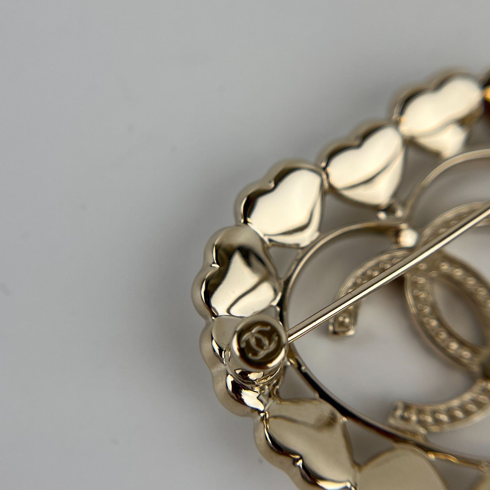 中古】CHANEL シャネル ココマーク アクセサリー ブローチ ゴールド