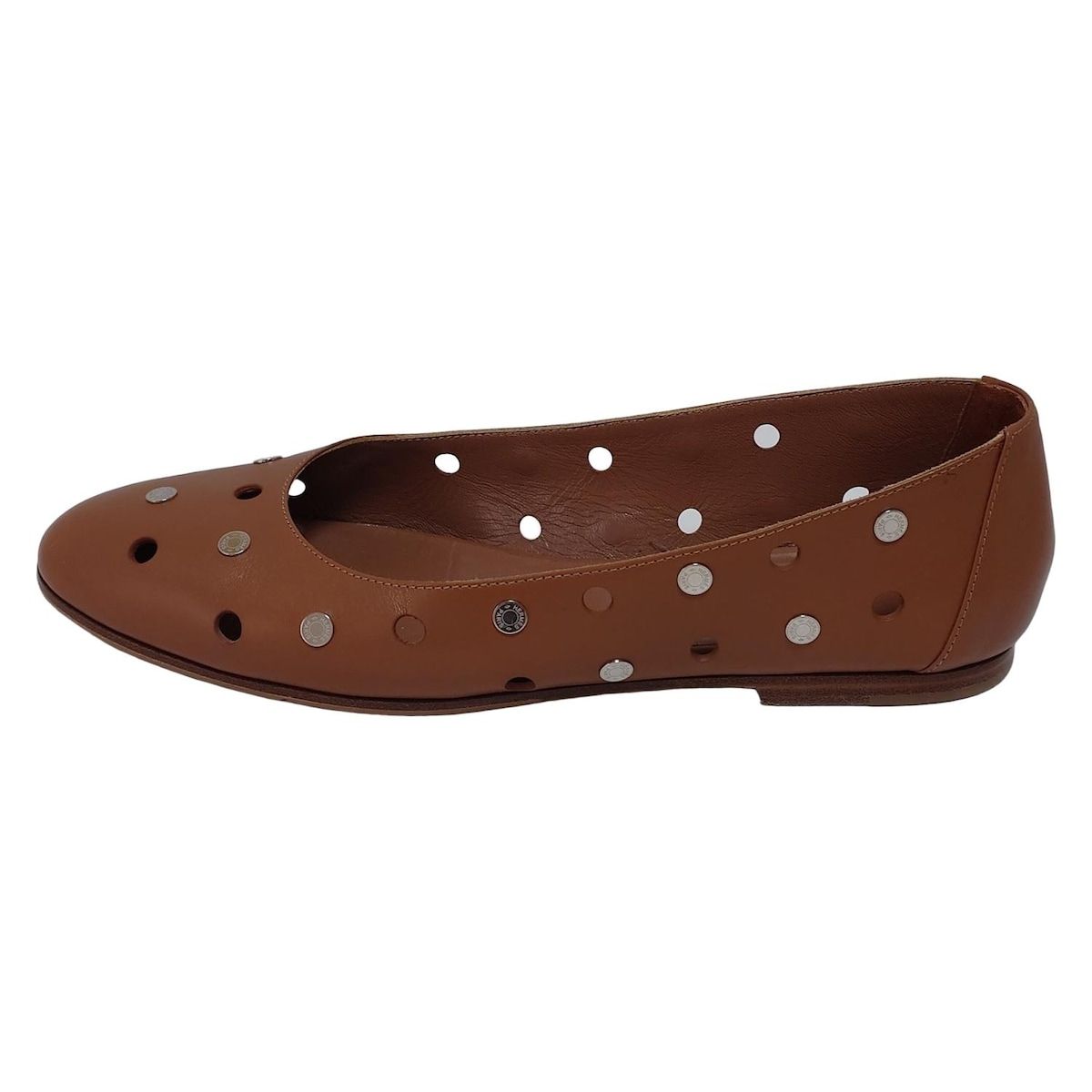 HERMES(エルメス) フラットシューズ 37 レディース - ブラウン