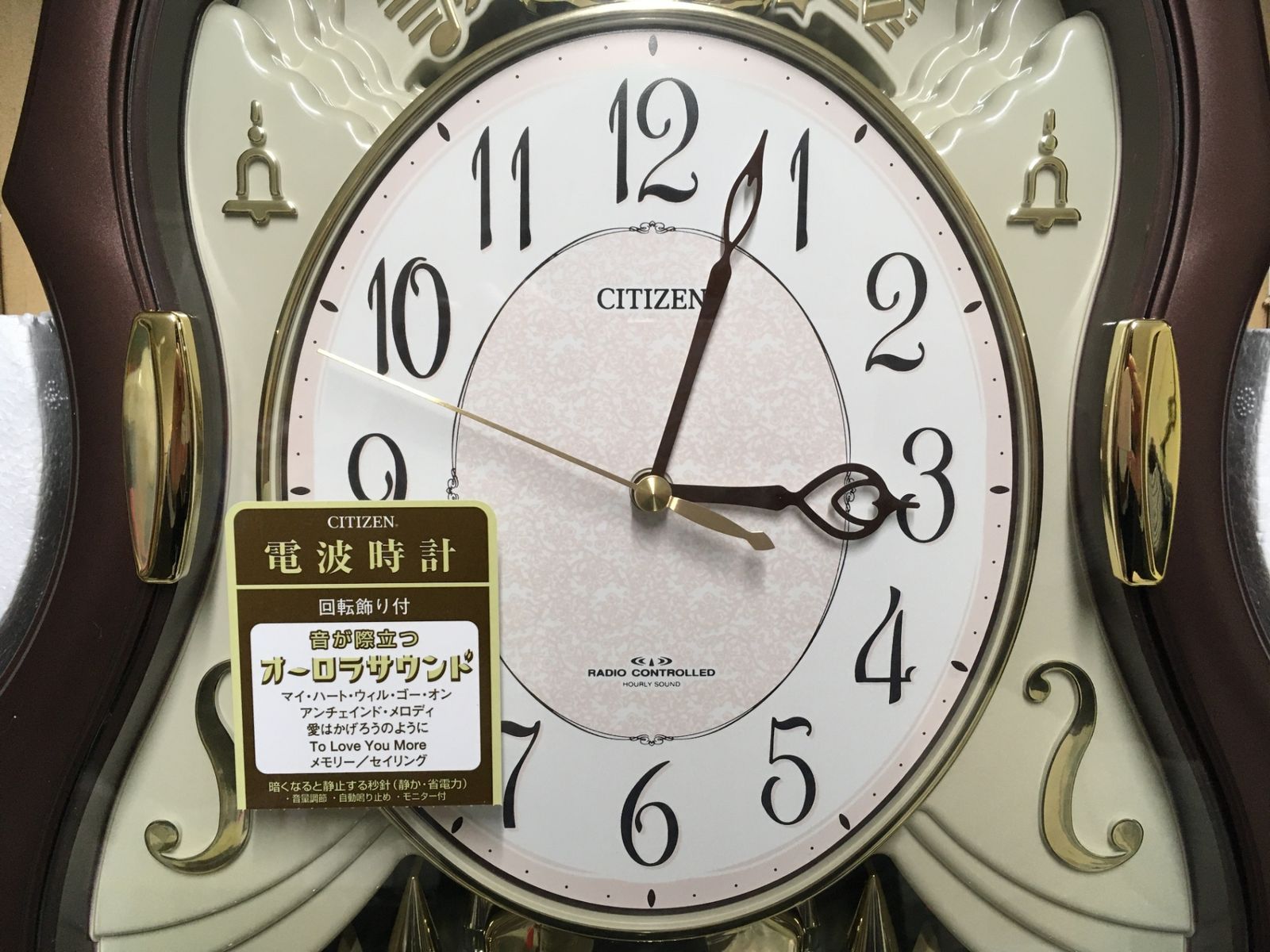 送料無料※ CITIZEN パルミューズコンチェルDX 4MN495-006 電波 掛時計