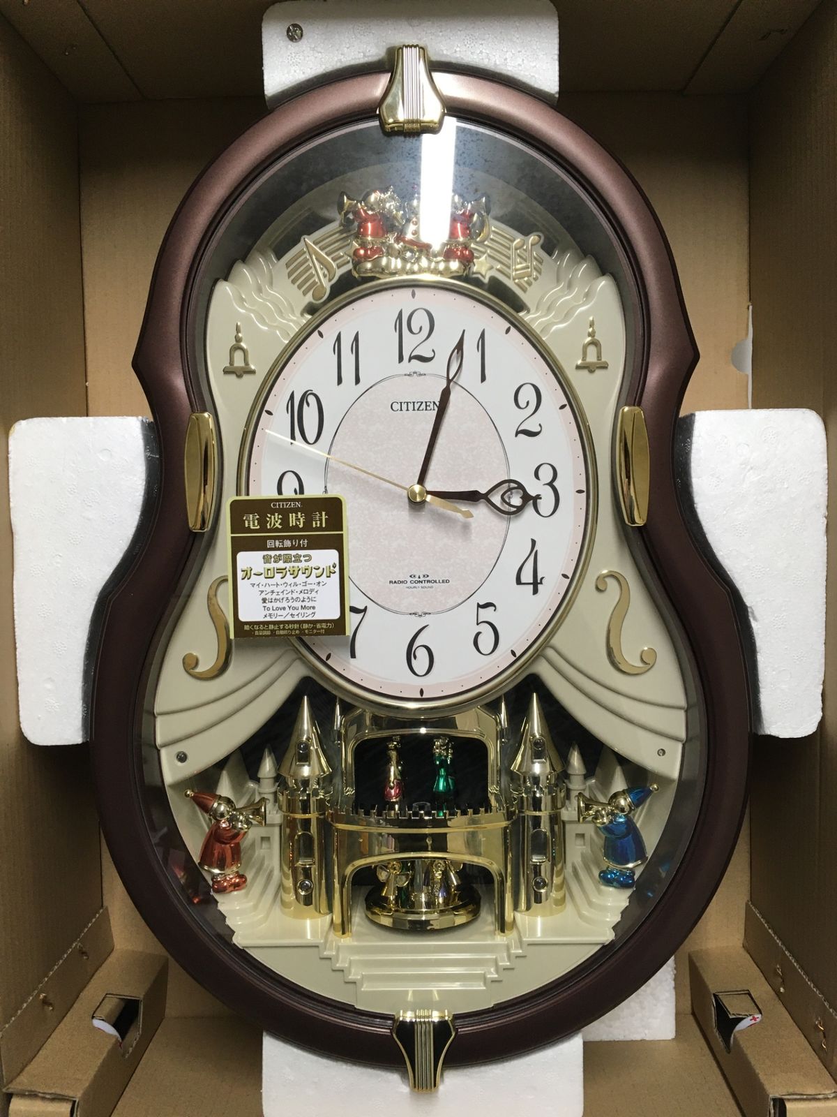 送料無料※ CITIZEN パルミューズコンチェルDX 4MN495-006 電波 掛時計