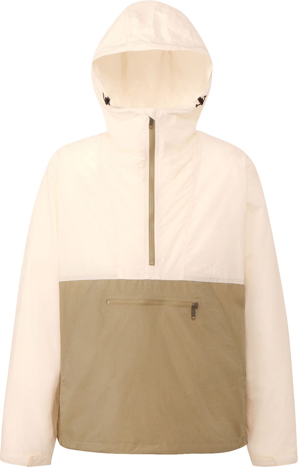 ザ ノース フェイス THE NORTH FACE アウトドア コンパクトアノラック Compact Anorak メンズ ハーフジップ ウインドブレーカー トップス ウェア フード ロゴ 撥水 防風 ポケット 静電ケア NP WC ホワイトデューン×クラシ