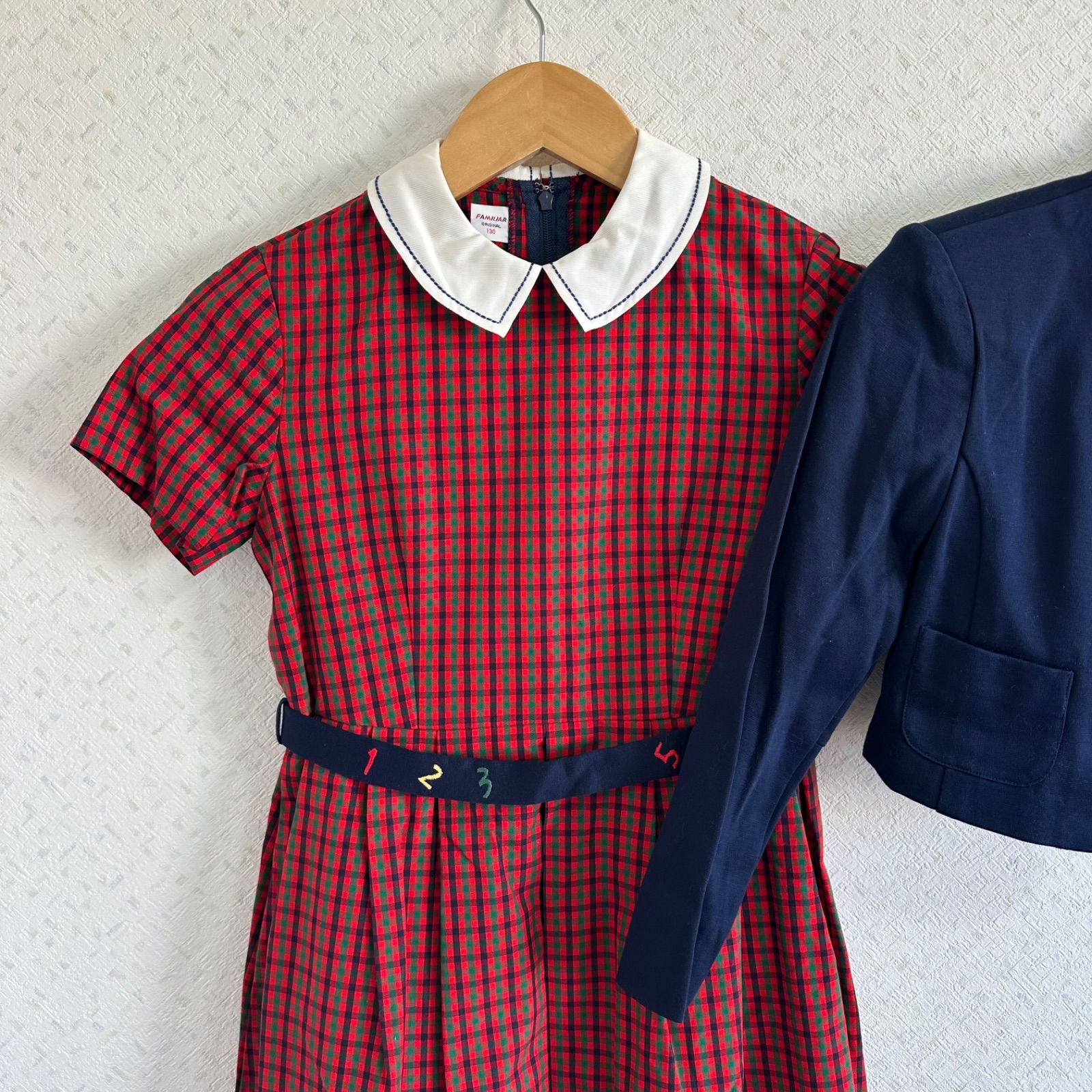 DD131 【美品タグ付き】FAMILIARファミリア ワンピースセットアップ