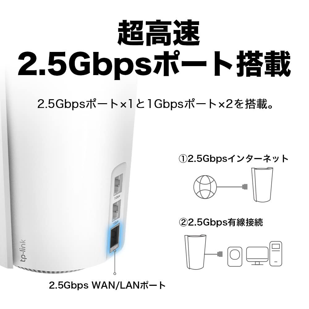 新品/未開封] TP-Link Deco X95 メッシュ WiFi 6 トライバンド AX7800