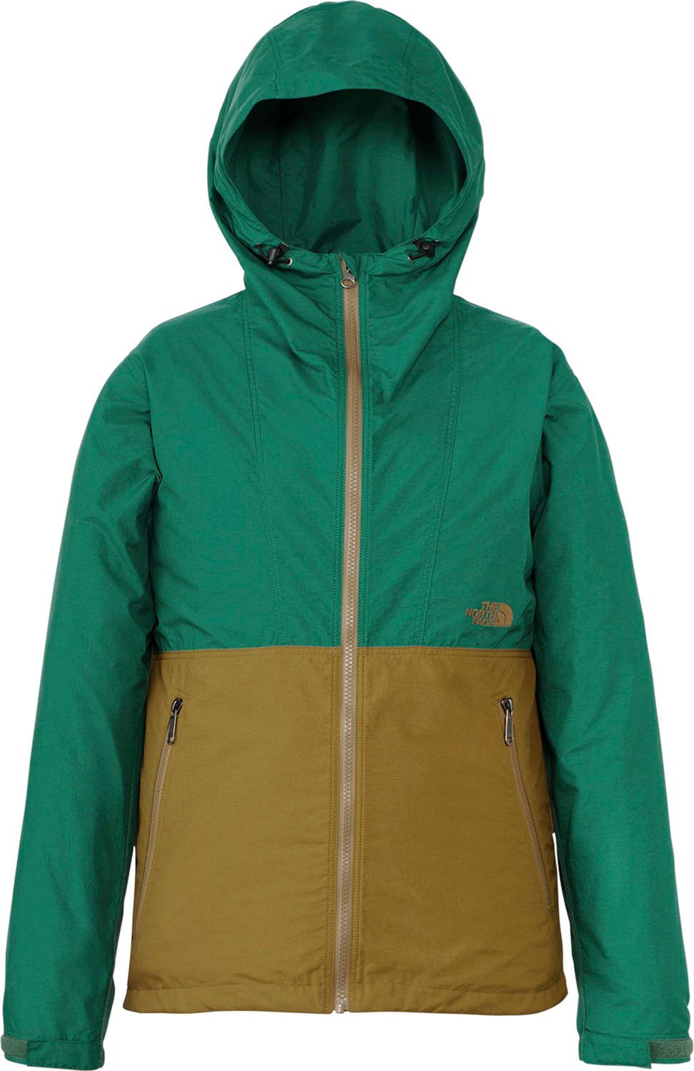 ザ ノース フェイス THE NORTH FACE アウトドア コンパクトジャケット レディース Compact Jacket トップス シェルジャケット キャンプ 撥水 フード 軽量 防風 静電ケア スタッフサック付 NP GM TNFグリーン モスグリー