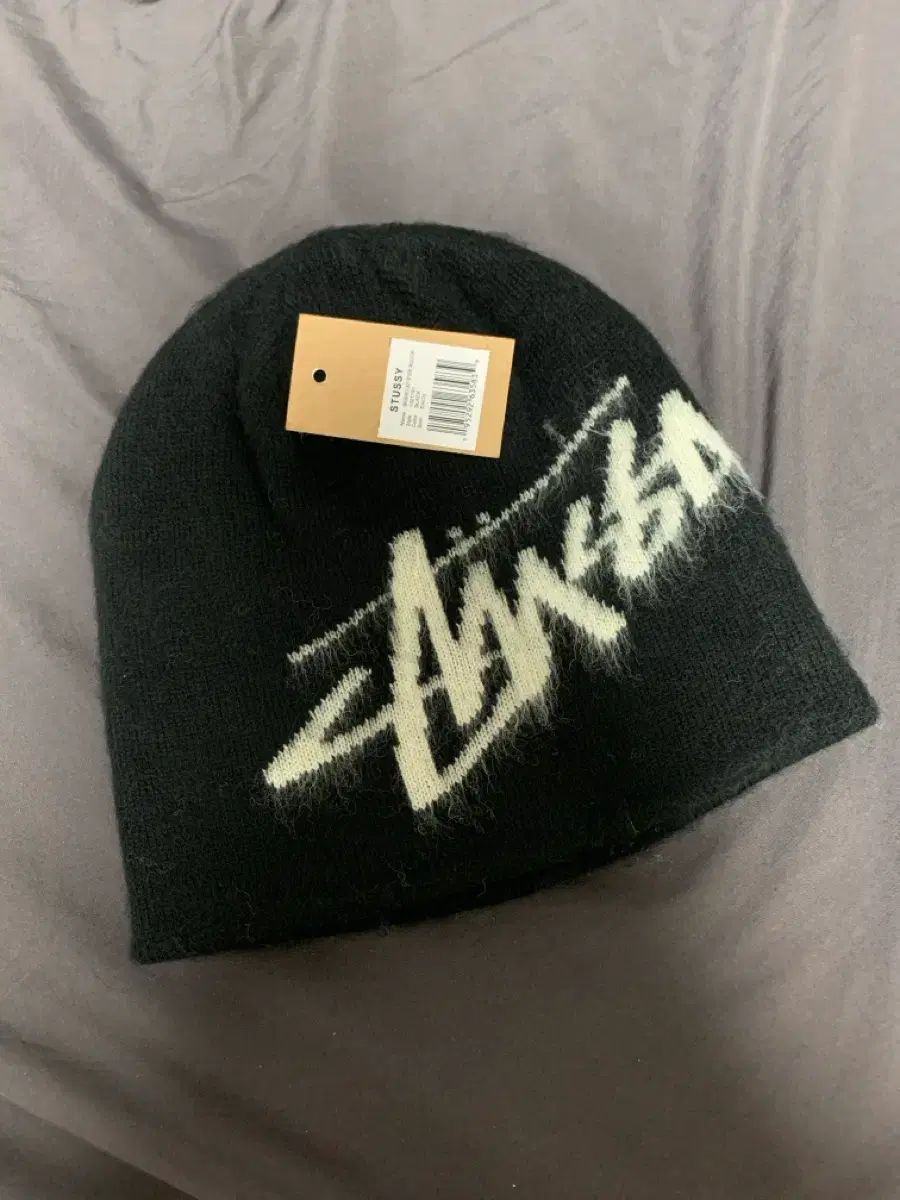 STUSSY ブラッシュド スカルキャップ ブラック - メルカリ