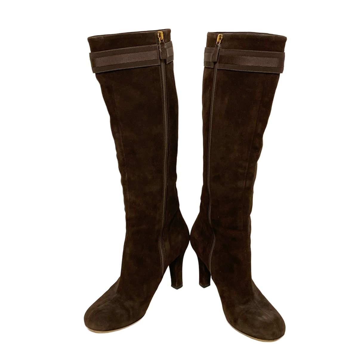 GUCCI(グッチ) ロングブーツ 37 レディース - ダークブラウン - メルカリ