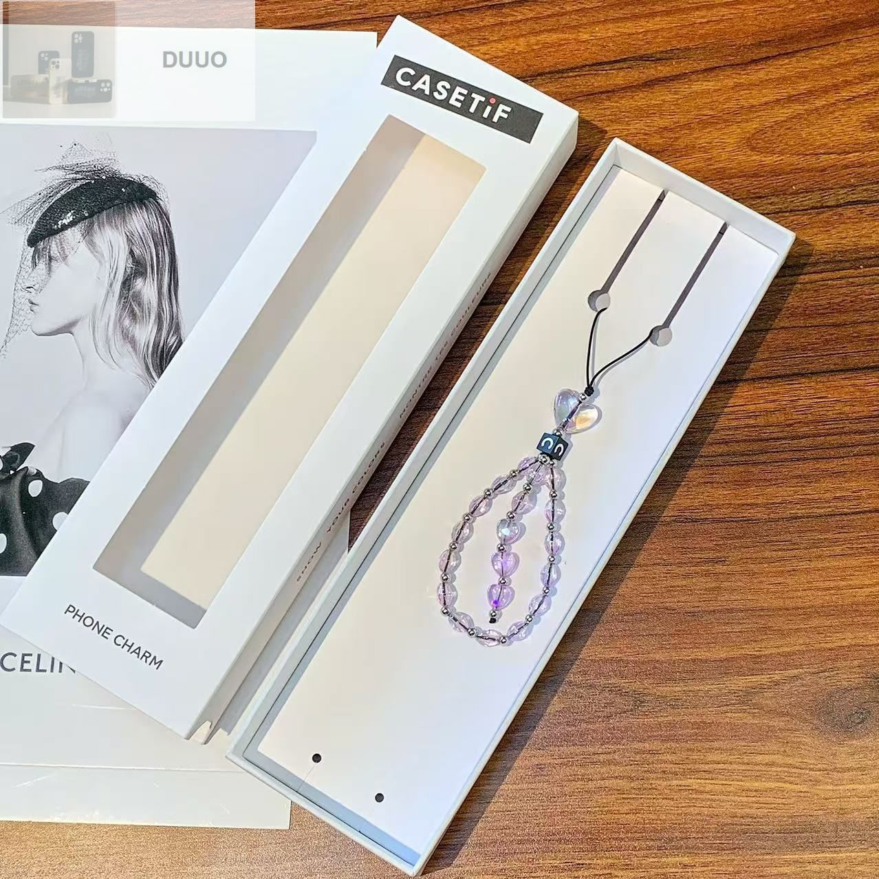 ミニ オーロラハート Glitter Phone Charm - Mini Aurora Heart