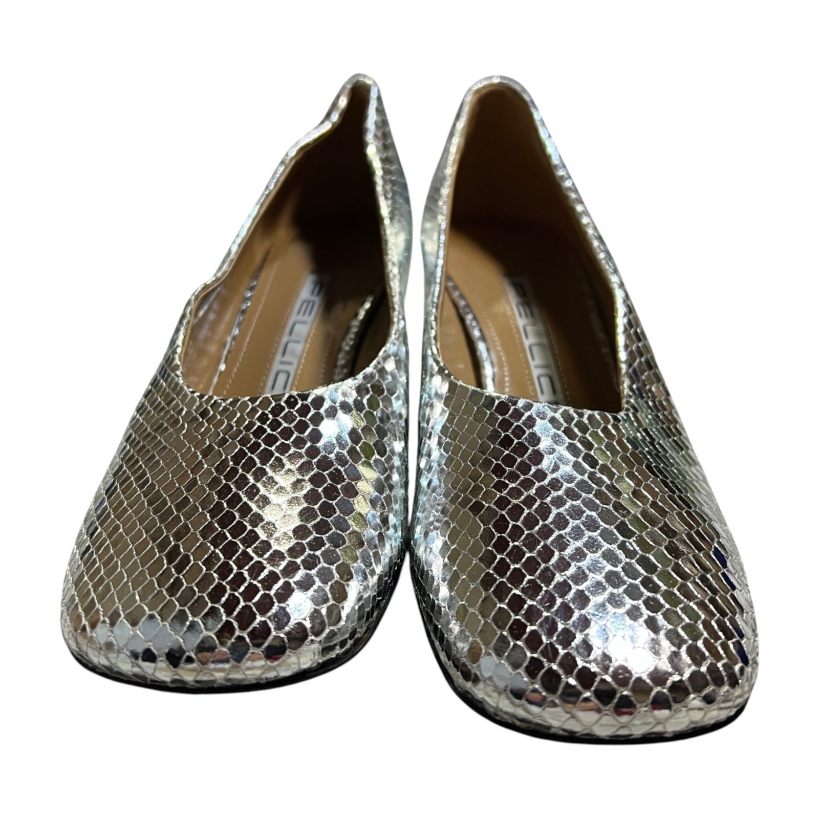 未使用】 PELLICO ペリーコ ハイヒール パイソン スクエア トゥ
