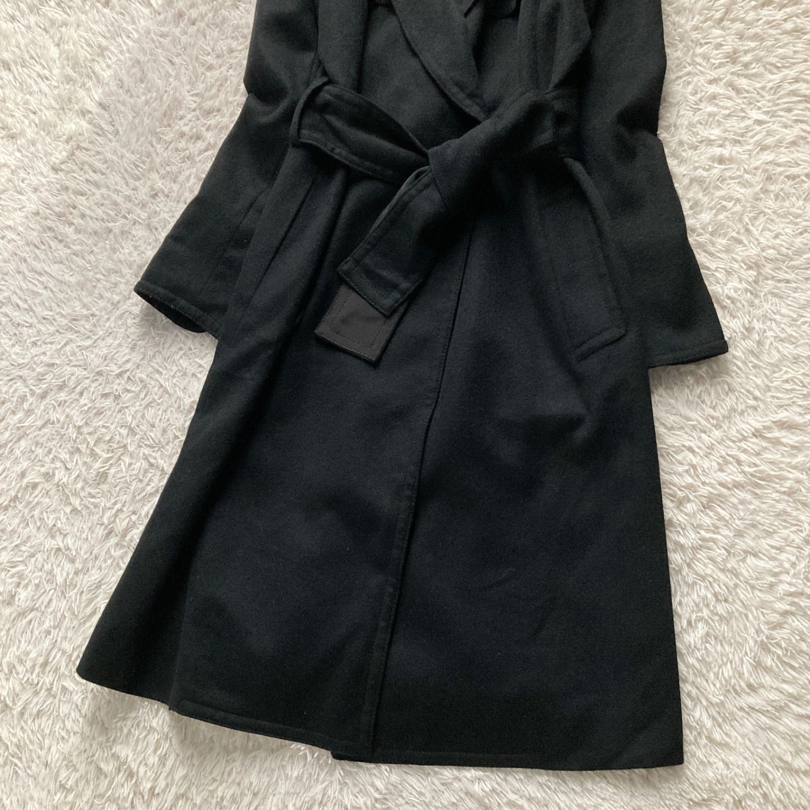 美品 Zelal 元町ゼラール カシミヤ100% ロングコート ベルテッドコート