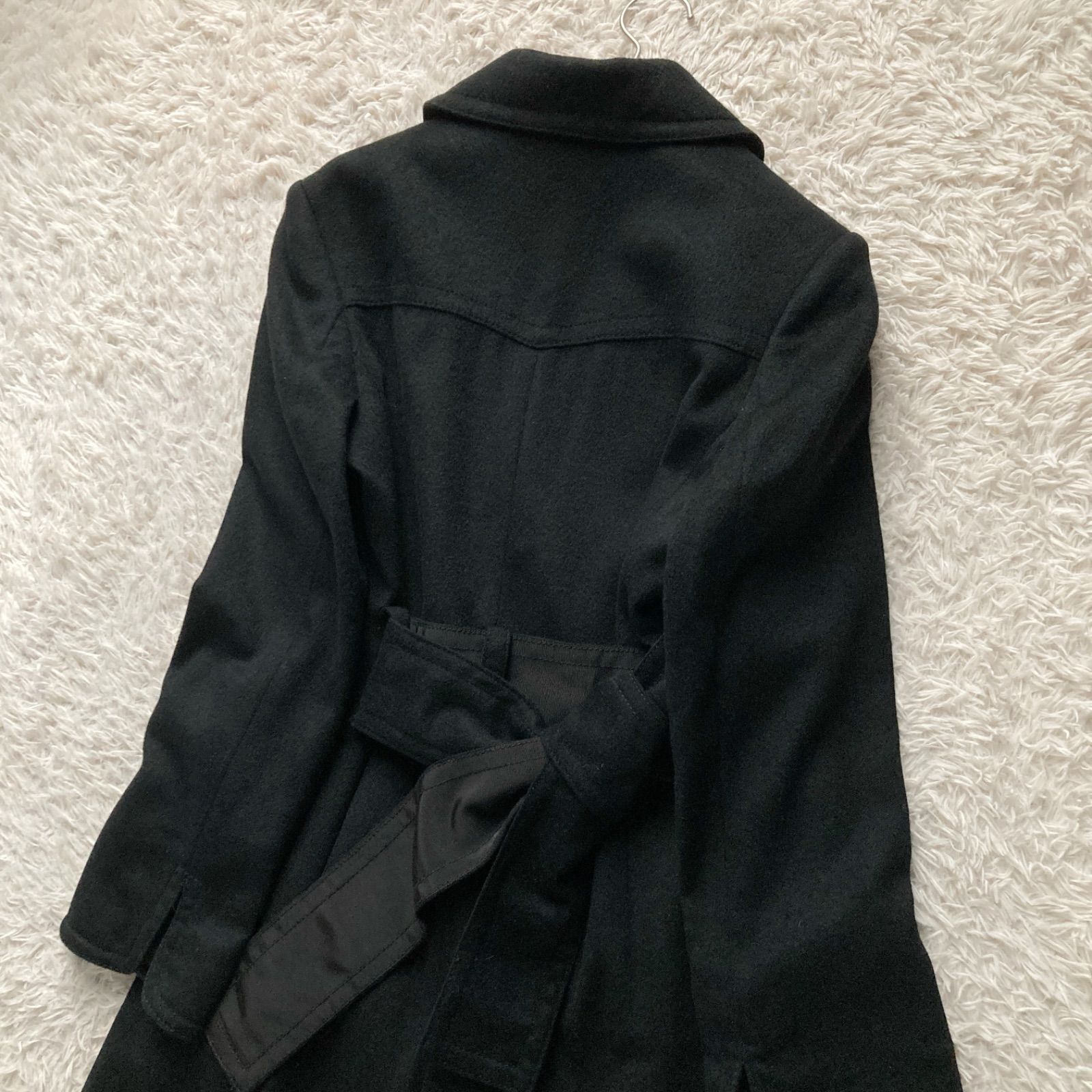 美品 Zelal 元町ゼラール カシミヤ100% ロングコート ベルテッドコート 