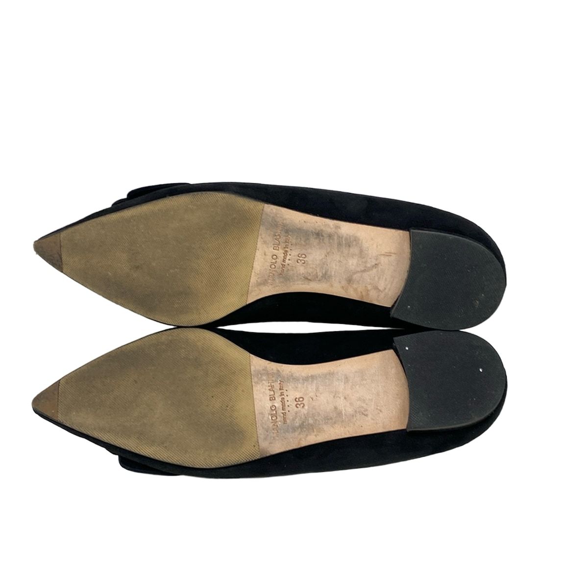 MANOLO BLAHNIK(マノロブラニク) フラットシューズ 36 レディース - 黒