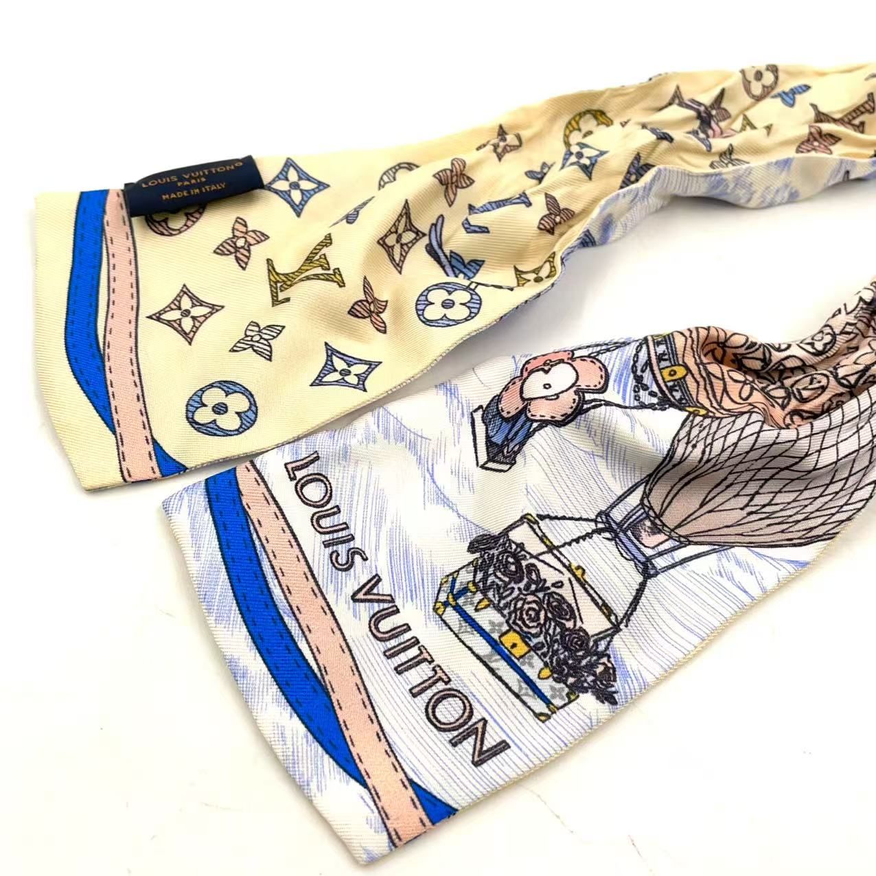 LOUIS VUITTON バンドーBB アルティメット シルク ベージュ×ホワイト