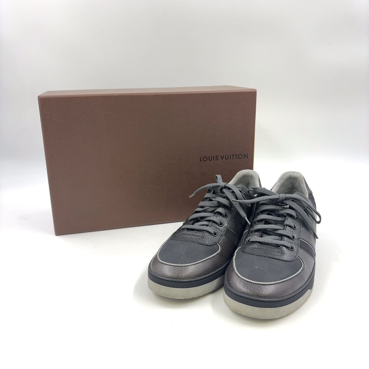 LOUIS VUITTON ダミエ グラフィット レザー×ポリエステル ブラック