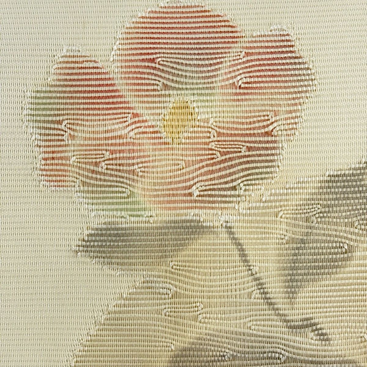 美品】 名古屋帯 優品 夏帯 絽 草花 ベージュ 正絹 【中古】 - メルカリ