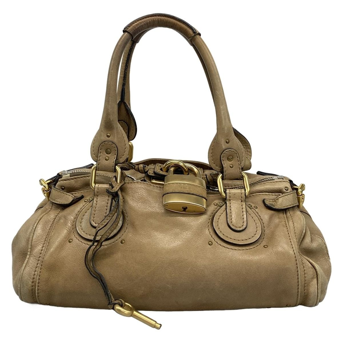 Chloé ベージュ クロエ　パディントン　レザー　　ハンドバッグ Chloe(クロエ) ハンドバッグ パディントン ベージュ レザー - メルカリ