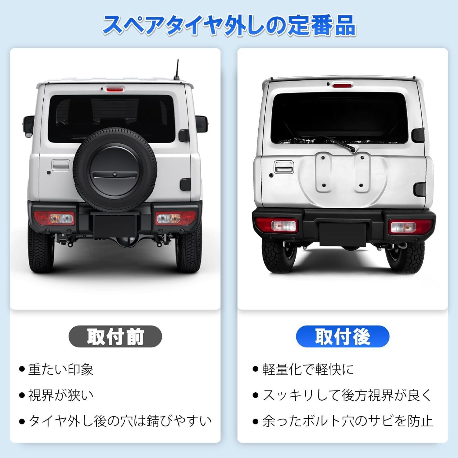ジムニー専用 スペアタイヤレス 穴埋め 化粧ボルト バックドアボルト 