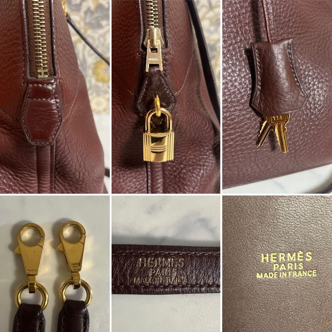 極美品 HERMES【エルメス】ボリード35 ハンドバッグ ブラウン □F刻印