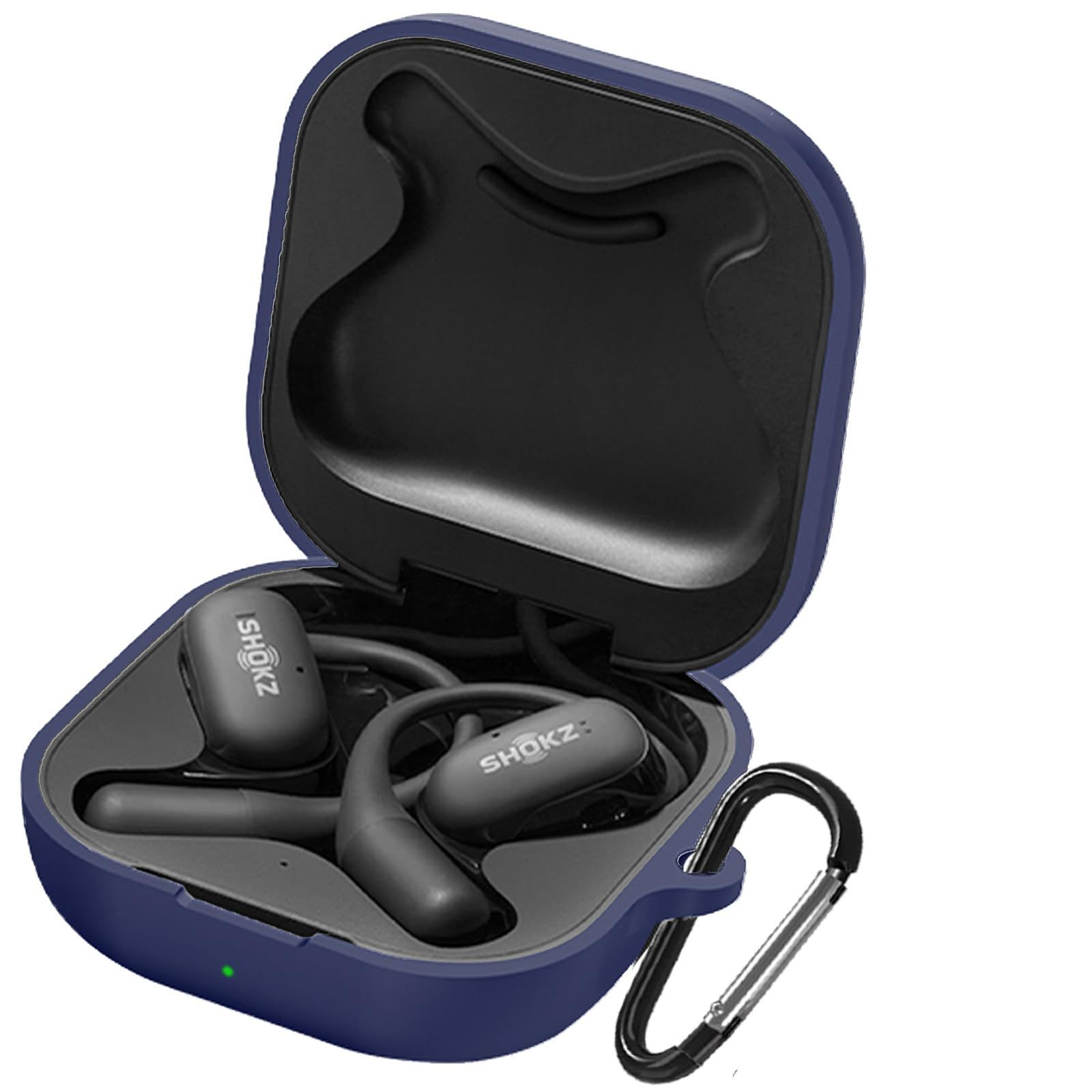 SHOKZ OPENFIT 専用保護ケース付き SHOKZ OPENFIT AIR シリコンケース カラビナ付き ケース : Arupi SHOP