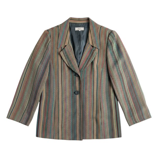 レリアン leilian ジャケット テーラード ストライプ 日本製 裏地付き