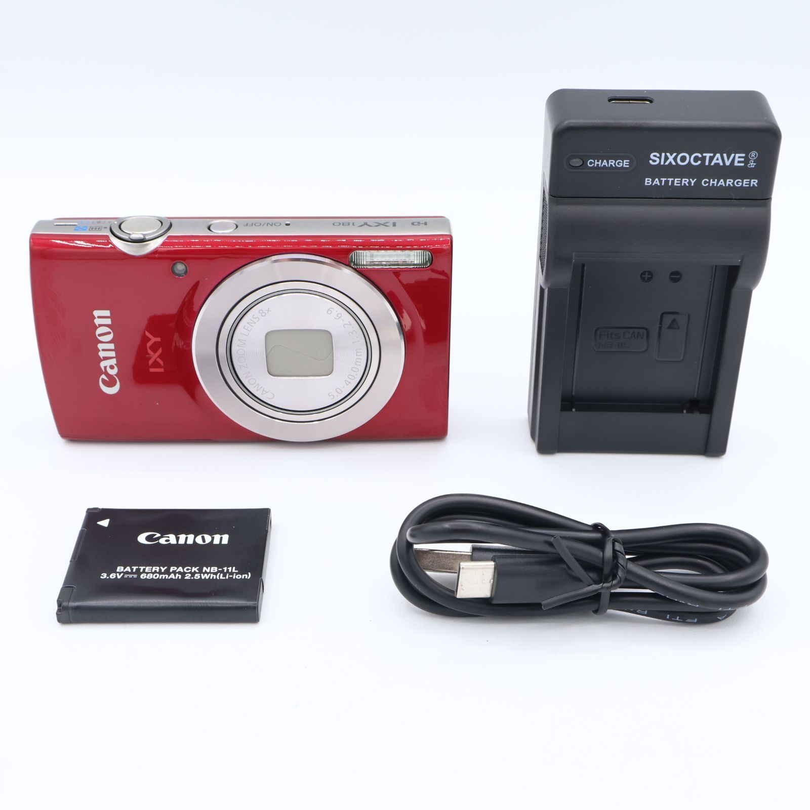 【美品】 キヤノン CANON IXY180 レッド Amazon | Canon デジタルカメラ IXY 180 レッド 光学8倍ズーム