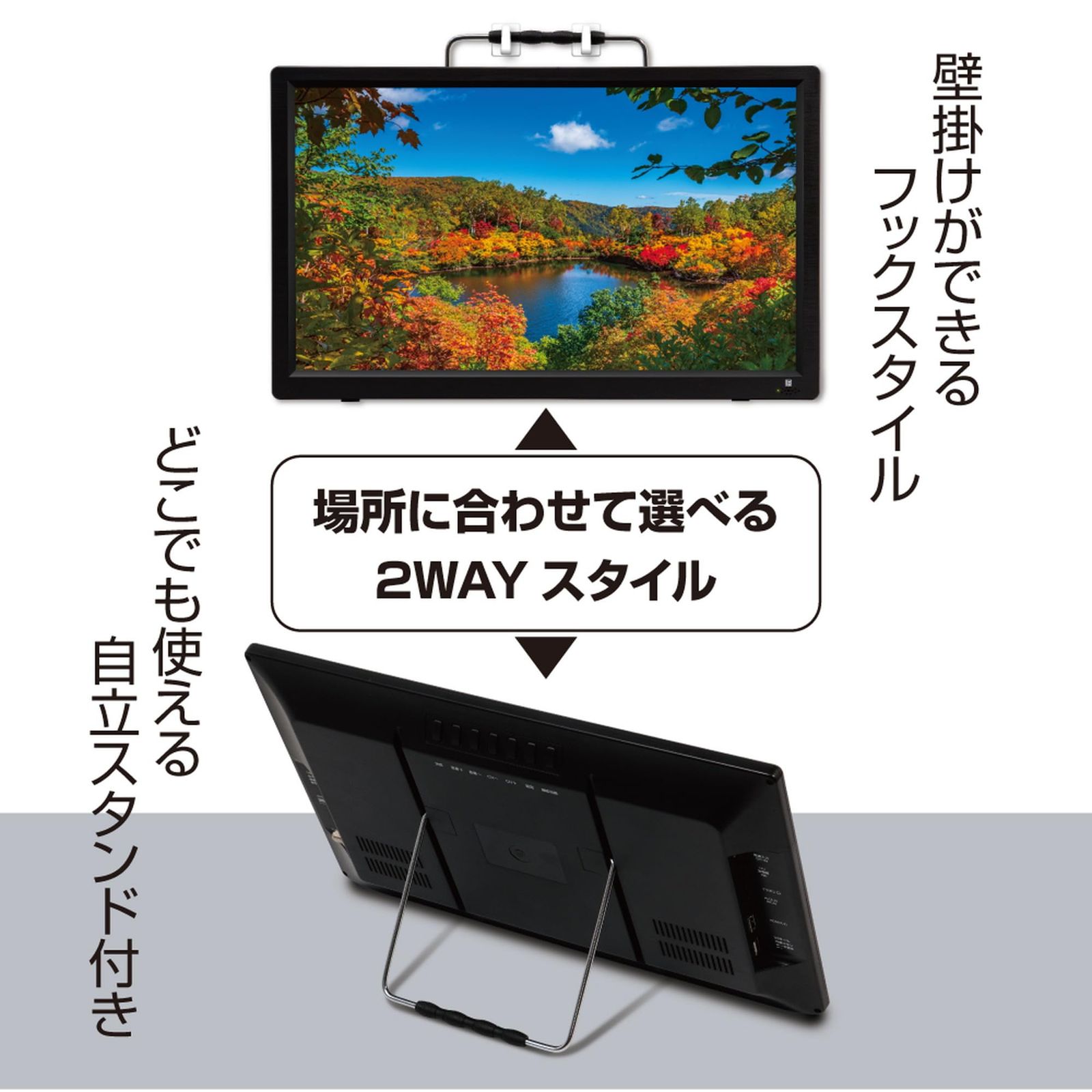 新品 [大阪Deco] 15.6型 ポータブルTV 液晶テレビ 搭載 地デジ ﾜﾝｾｸﾞ