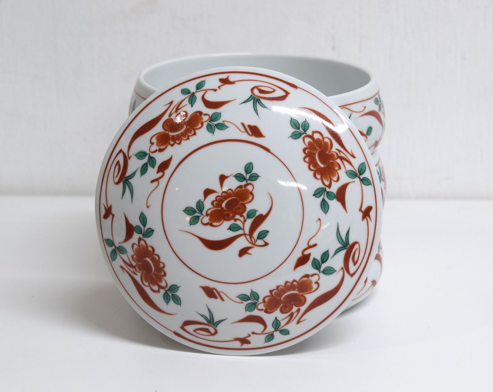 橘吉 たち吉 陶器重箱 赤絵 三段重 丸重箱 おせち料理 - メルカリ