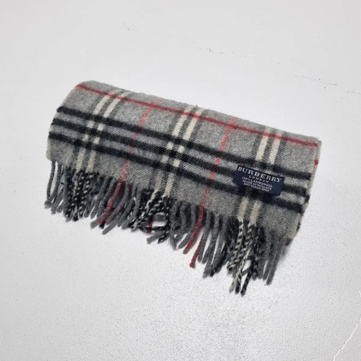 BURBERRY バーバリー ノヴァチェック ラムウール マフラー グレー