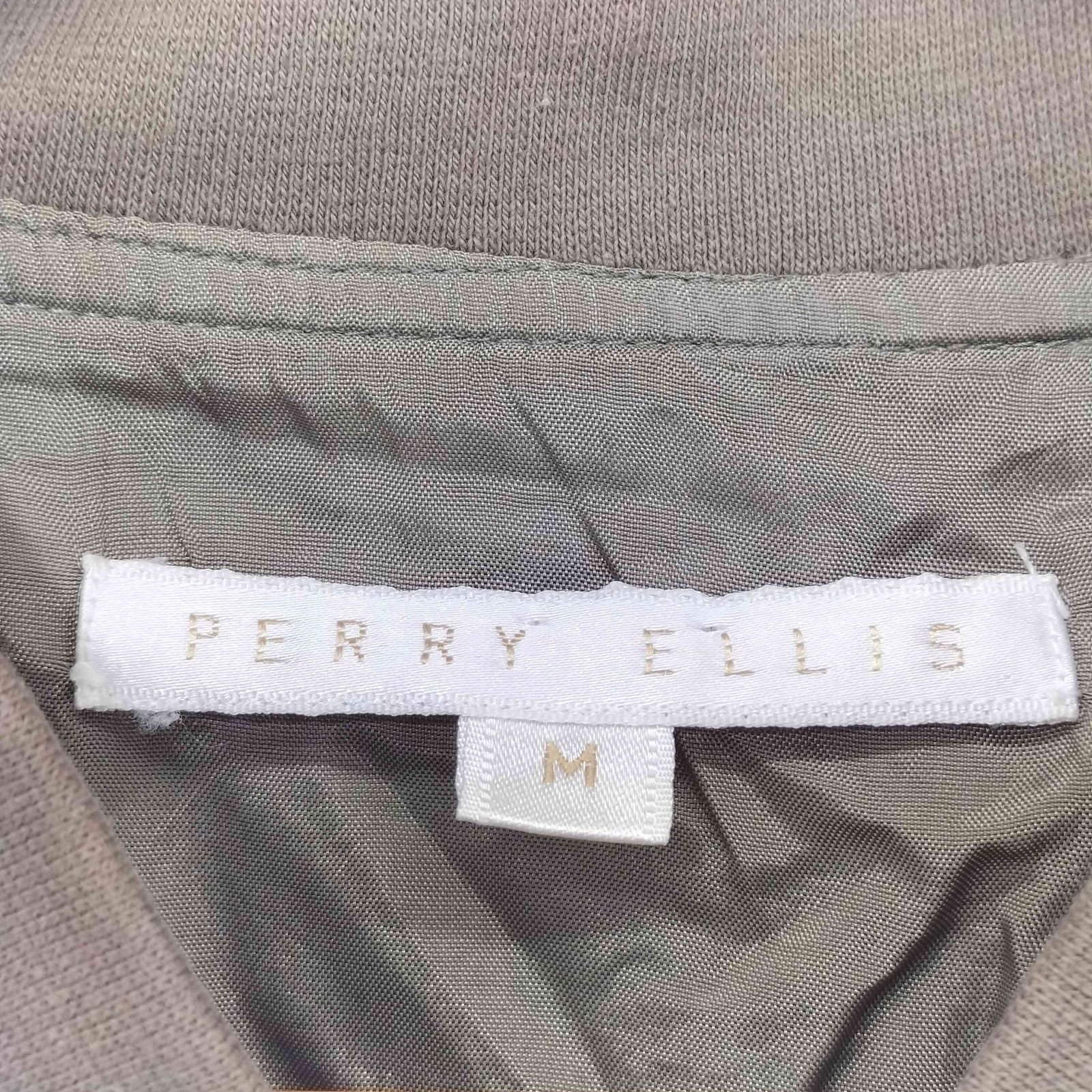 ペリーエリス PERRY ELLIS 90s シルク100 ジップアップ ブルゾン