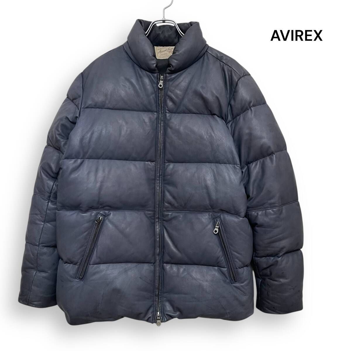 M2610 / AVIREX アヴィレックス ラム レザー ダウン ジャケット 