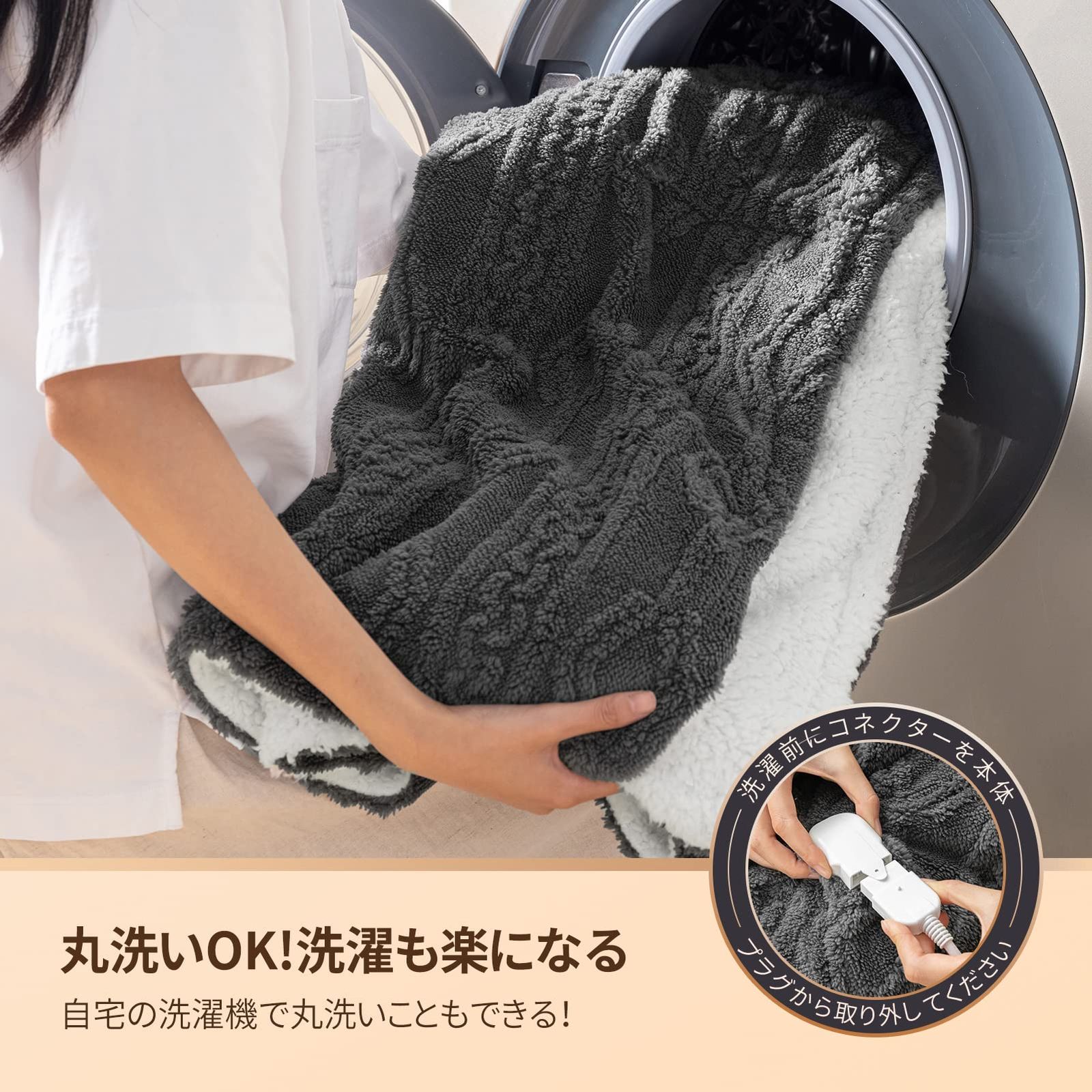  電気掛毛布 快眠暖房 PSE認証済み ダニ退治 防寒対策 軽量 電気ひざ掛け 洗える 過熱保護 自動電源オフ 電気ブランケット 電気掛け毛布 フランネル素材 9段階タイマー機能 9段階温度調節 着る電気毛布 188 X 130 cm 日本語説明書付き 掛け敷き兼用 その他 文房具 事務用品