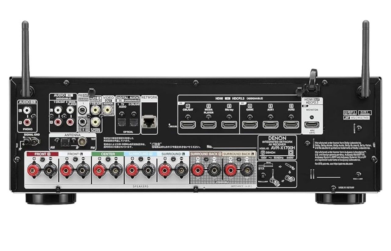 デノン Denon AVR-X1700H AVサラウンドレシーバー 7.2ch 8K Ultra HD