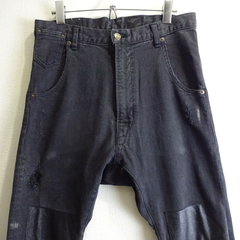 JieDa ジエダ ダブルニーレザーパッチ サルエル スキニーパンツ W79cm