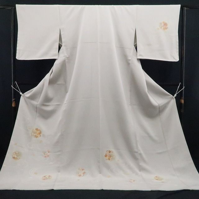 ❁tomihisa❁新品 やまと誂製 金駒刺繍 雪輪 着物 正絹 仕付け糸付