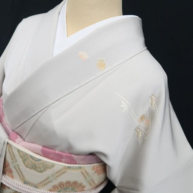 ❁tomihisa❁新品 やまと誂製 金駒刺繍 雪輪 着物 正絹 仕付け糸付