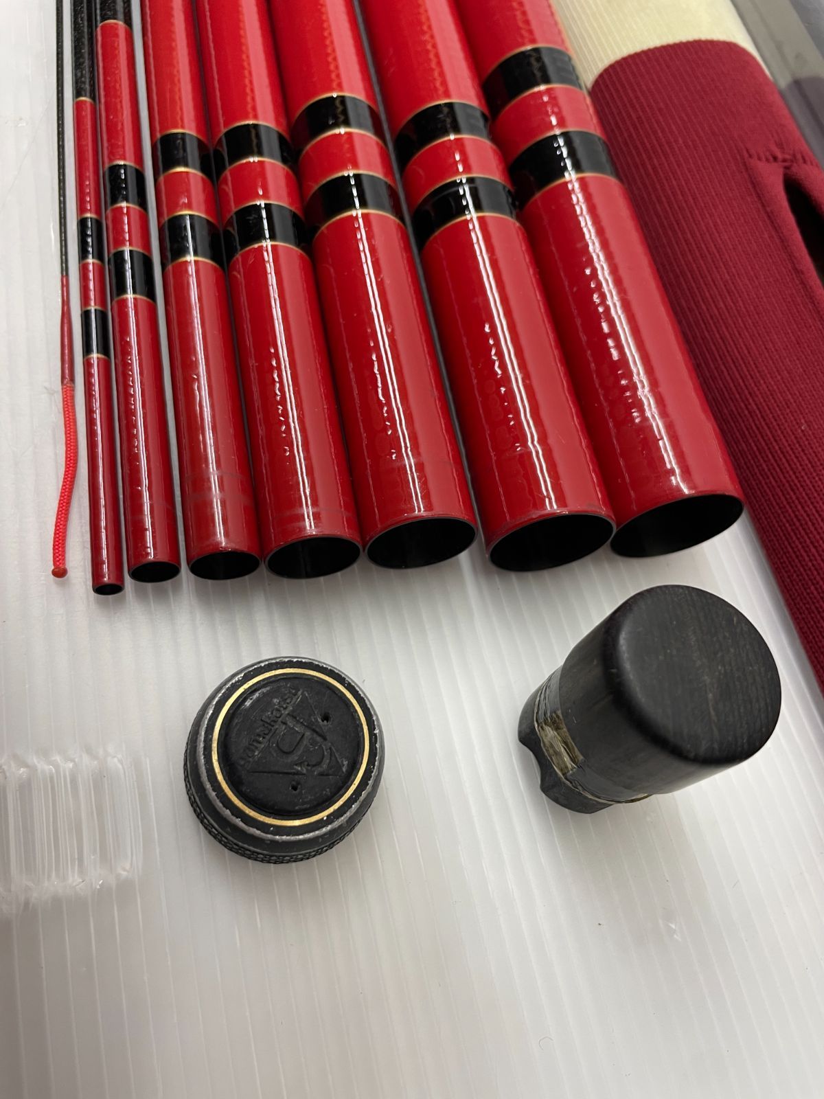 がま鮎 MARKⅡ GOLD SPECIAL 8.1M 中硬 2本セット 鮎竿 01d28.2