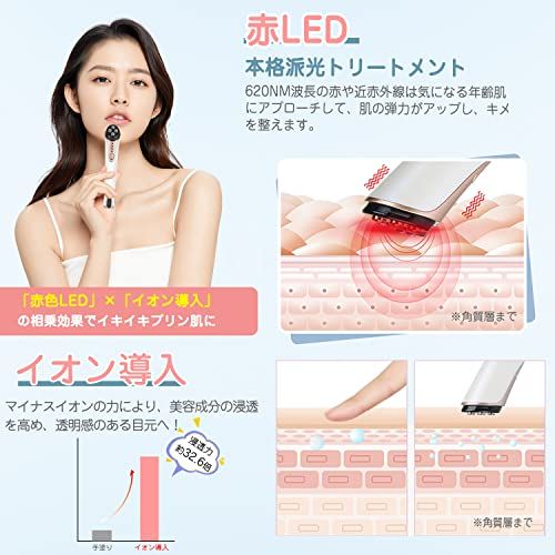  目もと集中ケア 目元美顔器 目元ケア ハリ 引き締まり RF イオン導入 EMS 赤LED 口元ケア 三段階調節 時短ケア トータルケア USB充電式 自動タイマー機能 バレンタイン 敬老の日 プレゼント ホワイト bc 253 f 67 その他 キッチン 食器