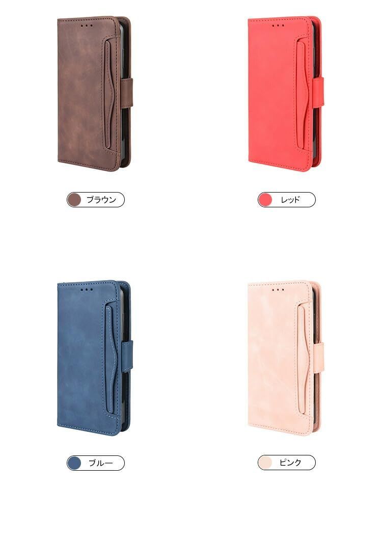 【在庫処分】カード収納 頑丈レザーケース/カバー PUレザー 楽天ビッグ 上質 おしゃれ シンプル レザー アンドロイド 手帳型 PU ケース スマホケース(ブルー) BIG用 Rakuten