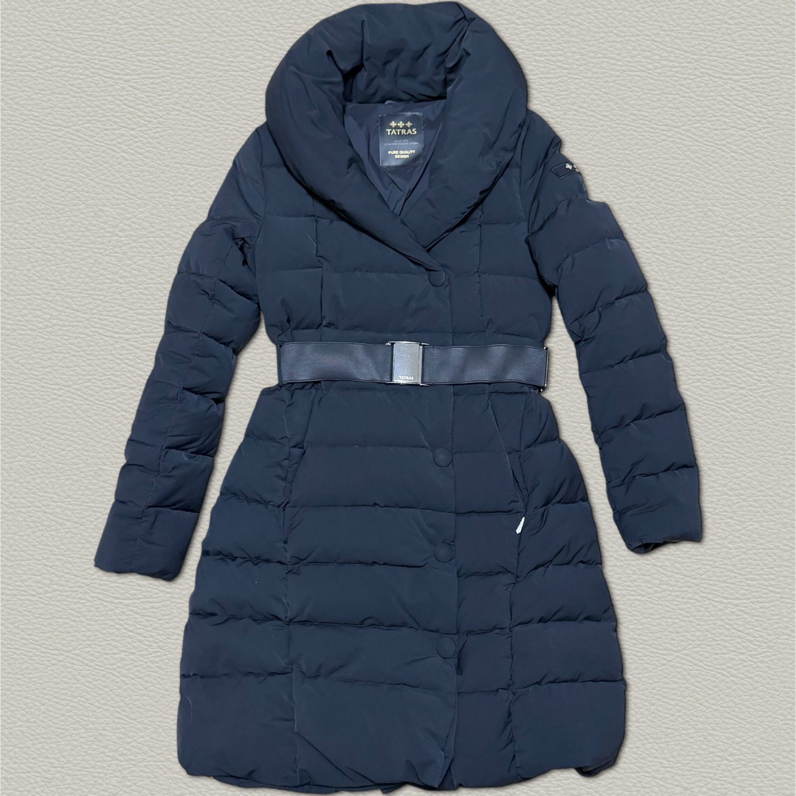 TATRAS VALLE ベルト付ダウンコート 1 ブラック タトラス ヴァレー