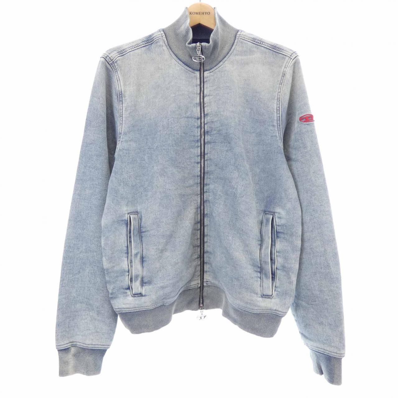 D-BUZYE-S ディーゼル DIESEL D-BUZEE-TRACK ジャケット TRACK Zip-up sweater in trompe l\u0027oeil Track Denim