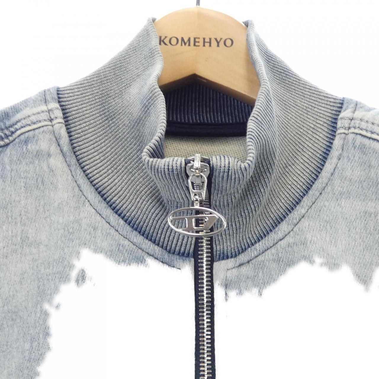 D-BUZYE-S ディーゼル DIESEL D-BUZEE-TRACK ジャケット TRACK Zip-up sweater in trompe l\u0027oeil Track Denim