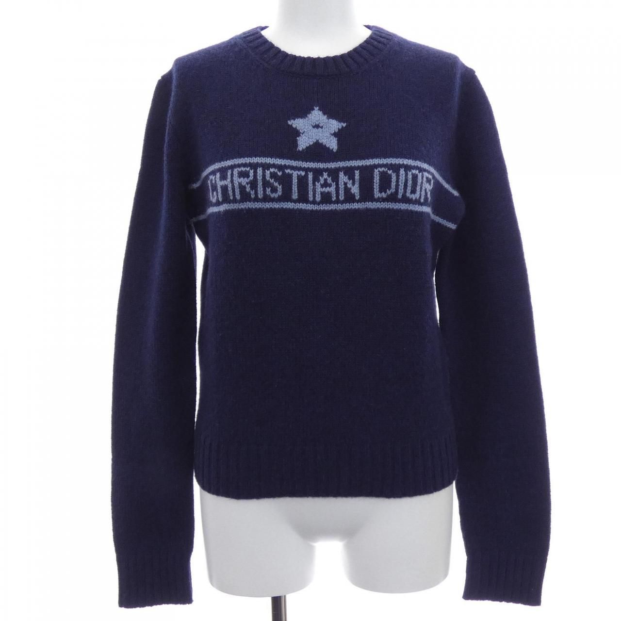 Christian Dior 猫刺繍 長袖ニット　サイズ4 Christian Dior 猫刺繍 長袖ニット サイズ4