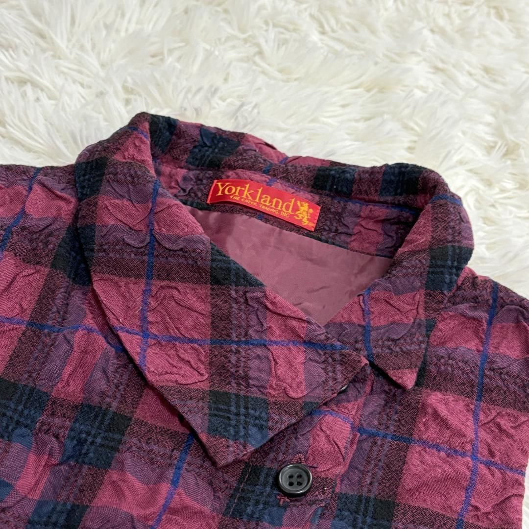 Yorkland ヨークランド ノースリーブワンピース チェック ピンク 7AR